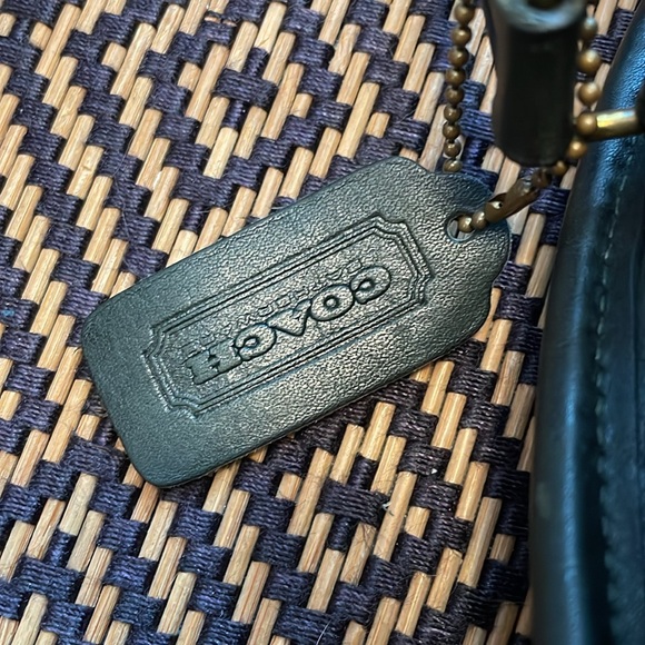 Vintage Coach Oliver bag 9902 FOREST GREEN and brass - Picture 3 of 12